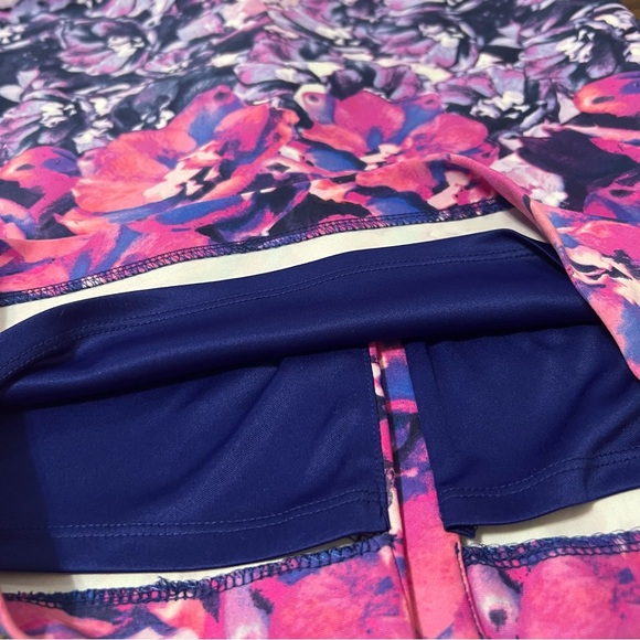 Vince Camuto Stunning Silhouette Vibrant Watercolor Bouquet Cap Sleeve Size 0 - Picture 12 of 13